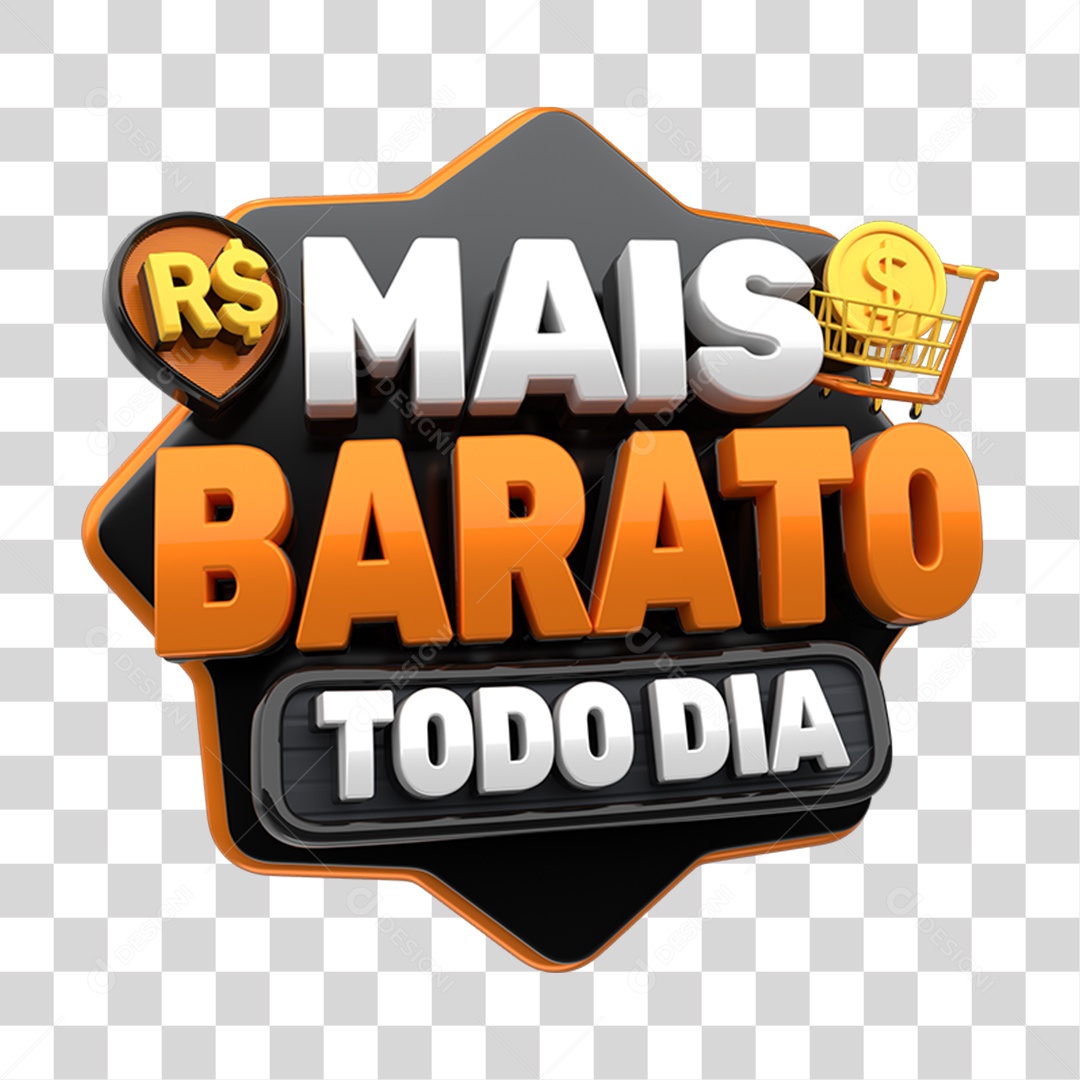 Selo 3D mais Barato Todo Dia PNG Transparente