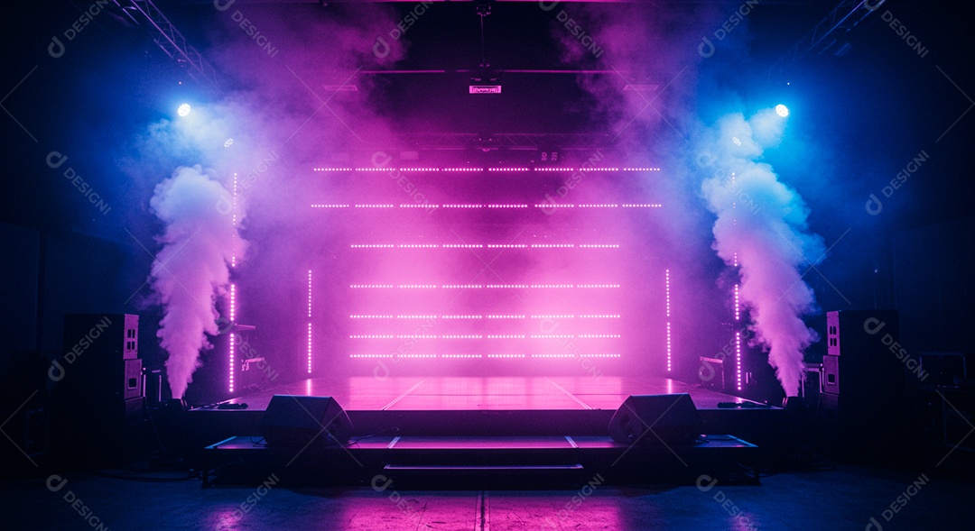 Cenário de festa palco iluminado