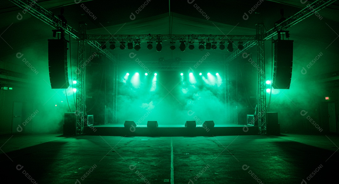Cenário de festa palco iluminado