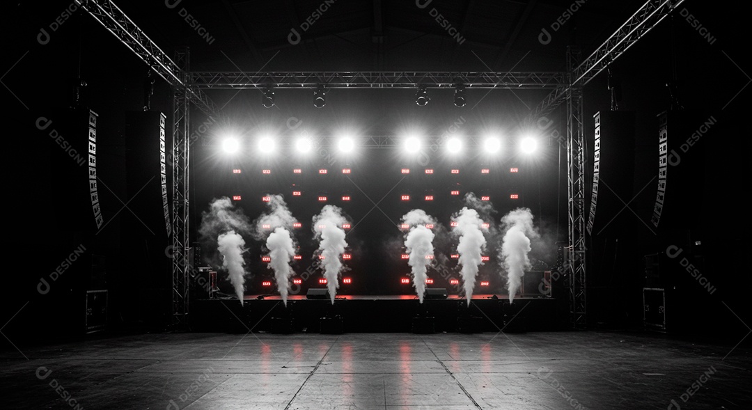 Cenário de festa palco iluminado