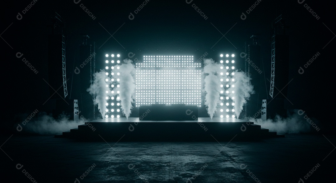 Cenário de festa palco iluminado