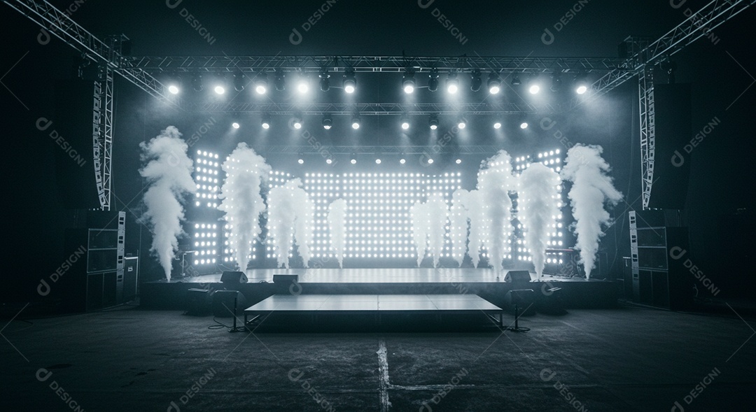 Cenário de festa palco iluminado