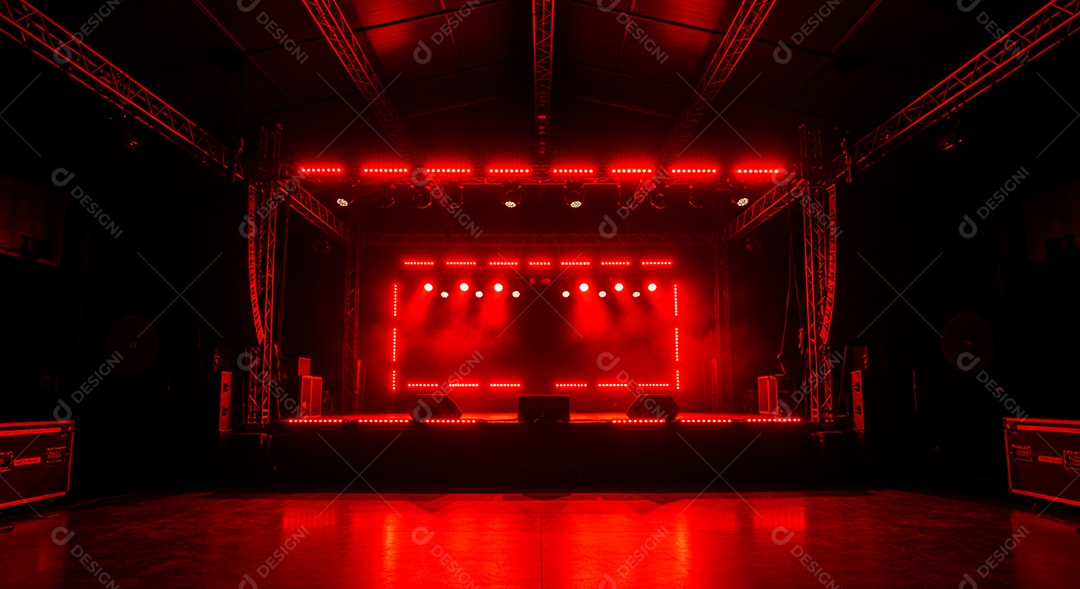 Cenário de festa palco iluminado