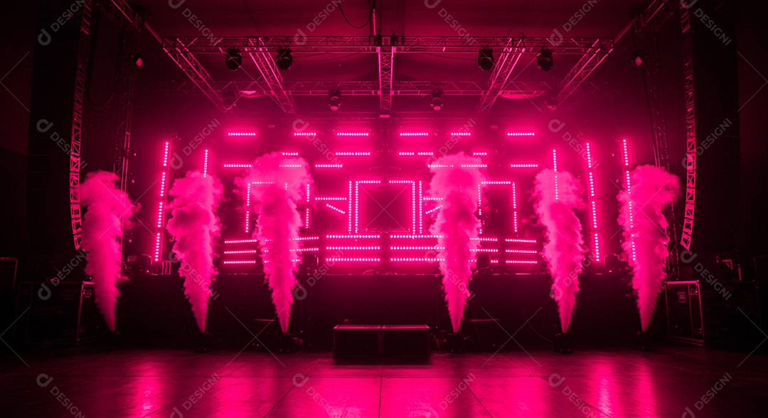 Cenário de festa palco iluminado