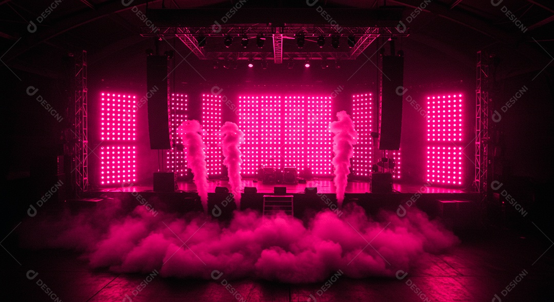 Cenário de festa palco iluminado