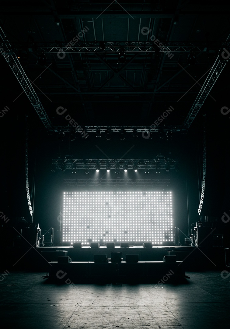 Cenário de festa palco iluminado