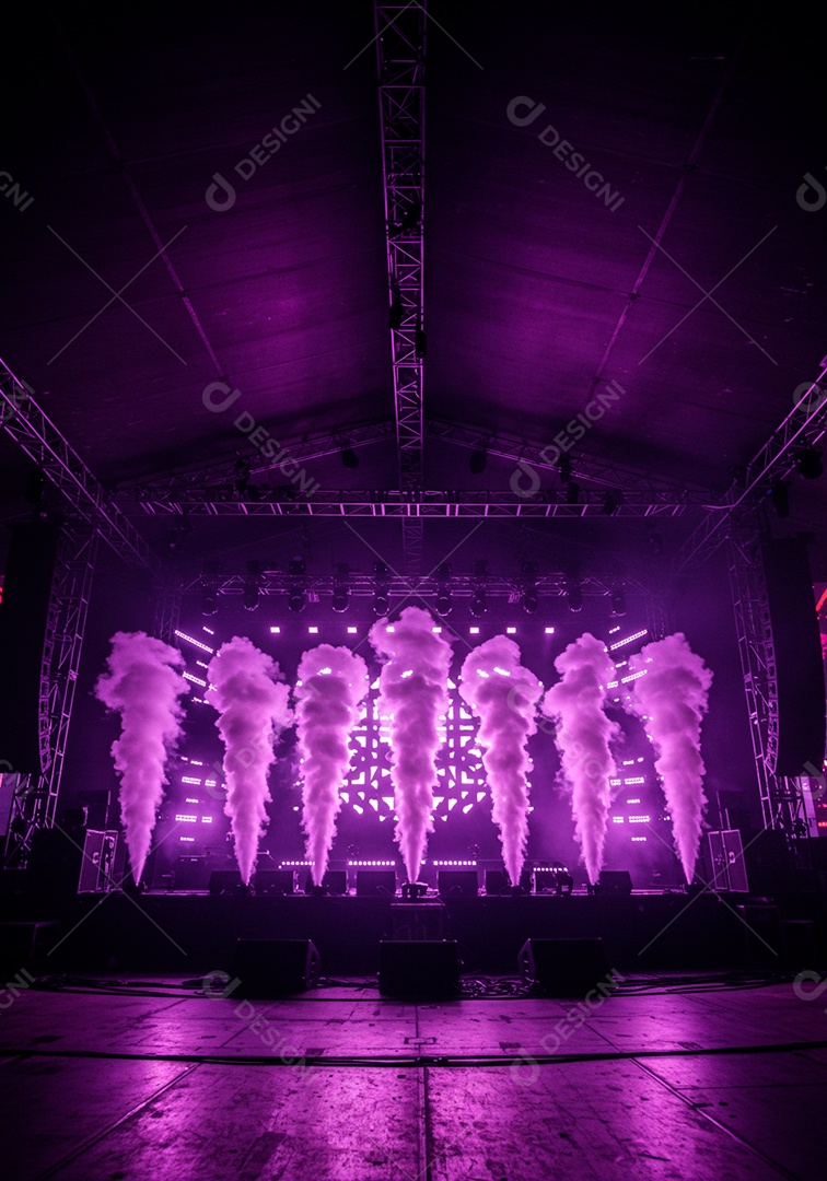 Cenário de festa palco iluminado