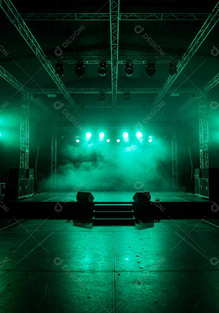 Cenário de festa palco iluminado