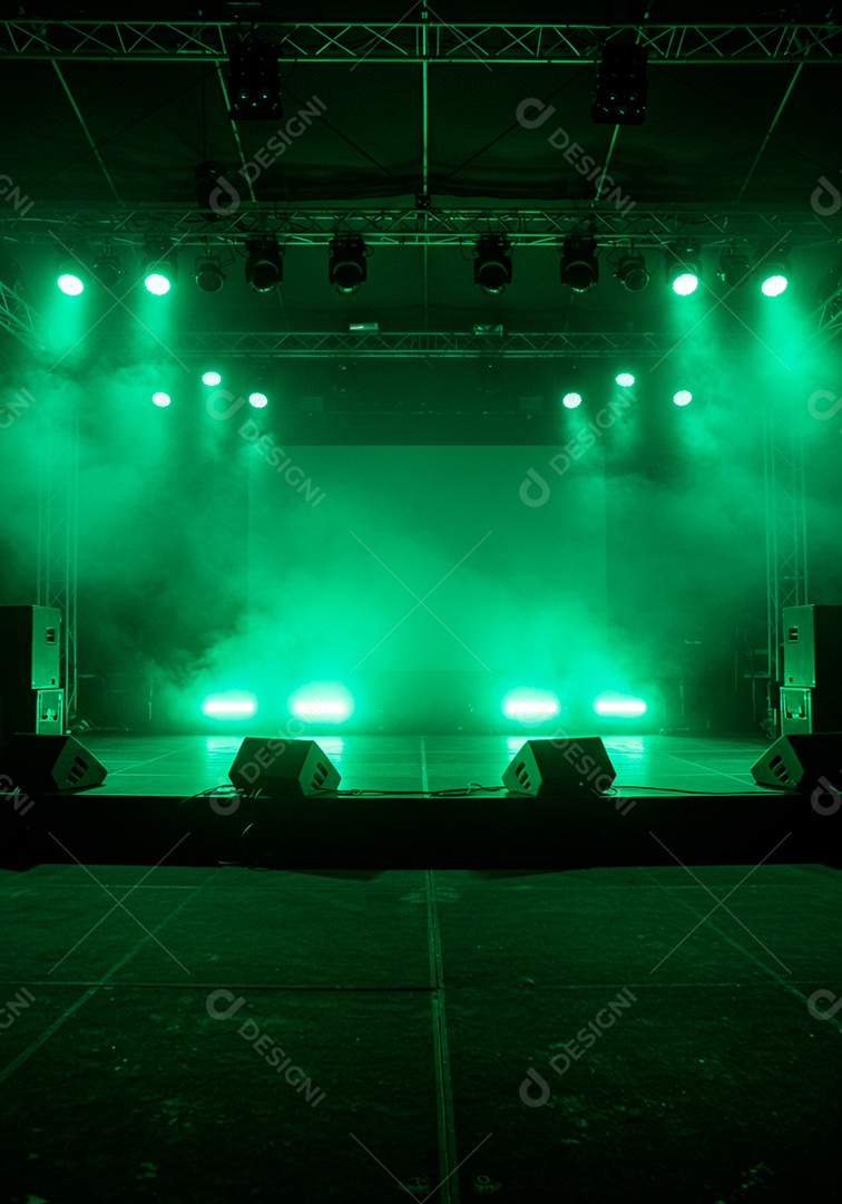 Cenário de festa palco iluminado