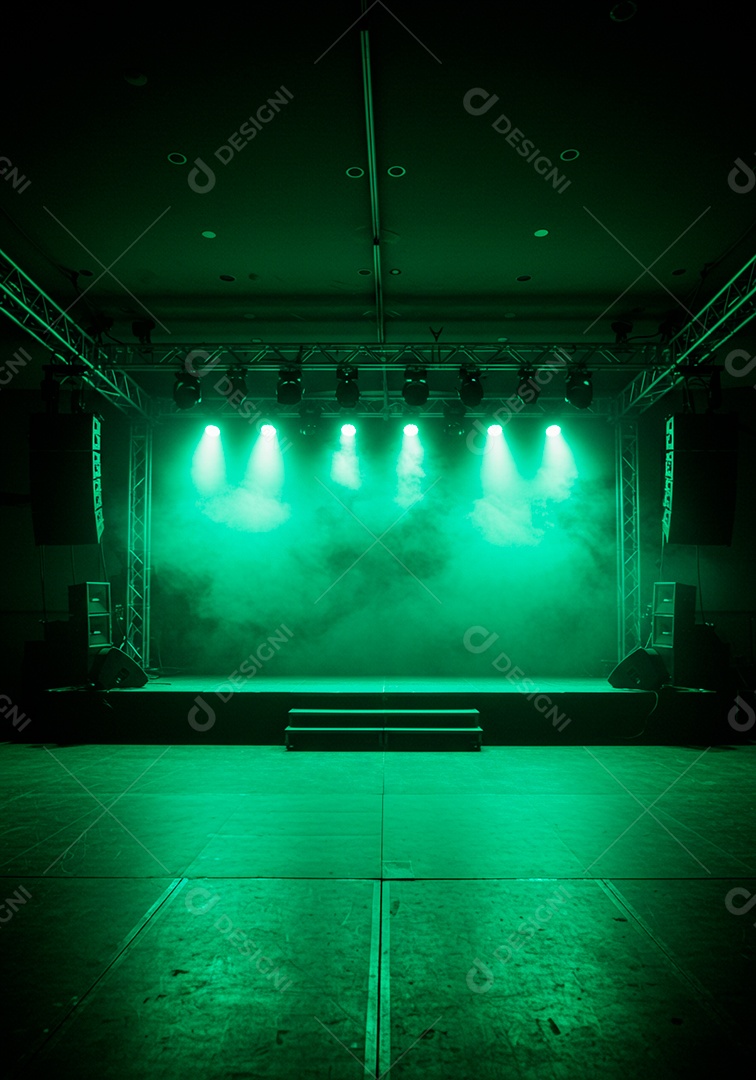 Cenário de festa palco iluminado