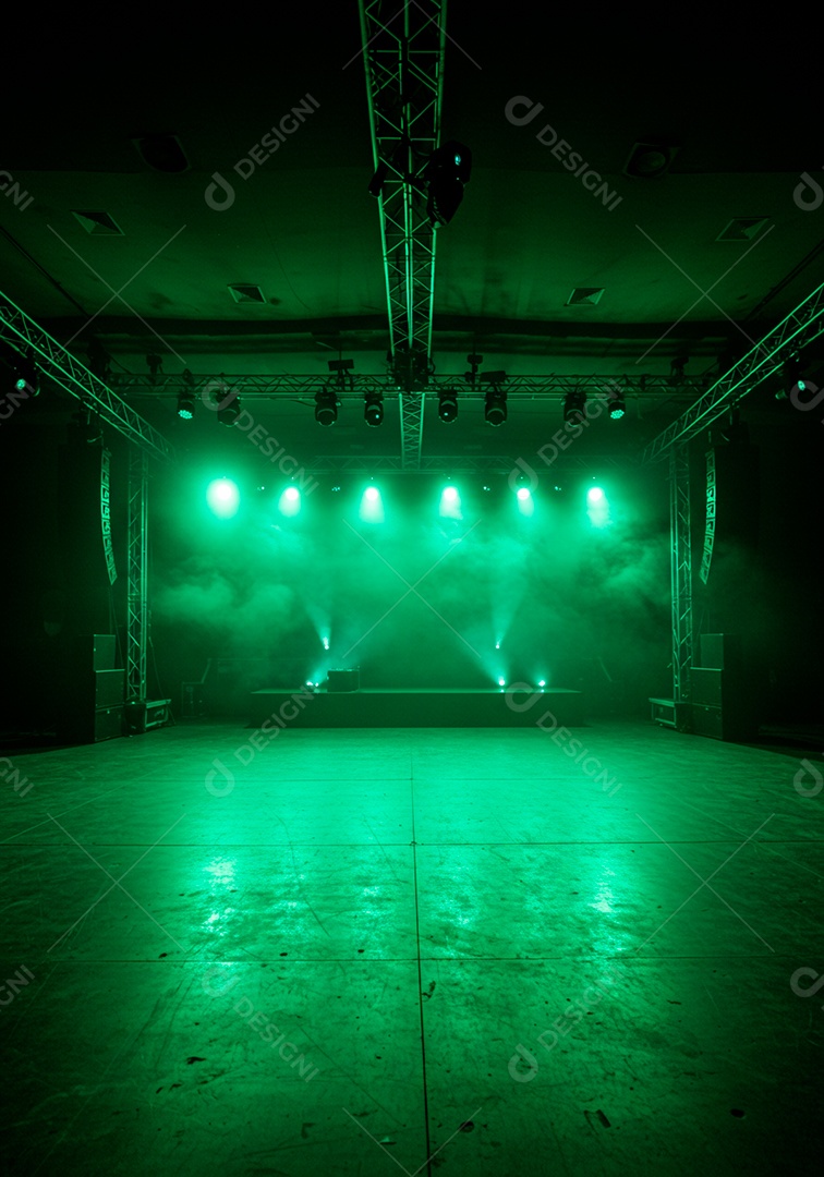 Cenário de festa palco iluminado
