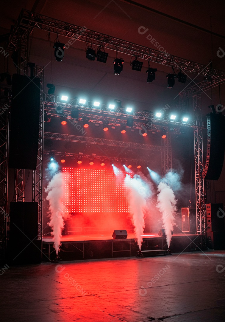 Cenário de festa palco iluminado