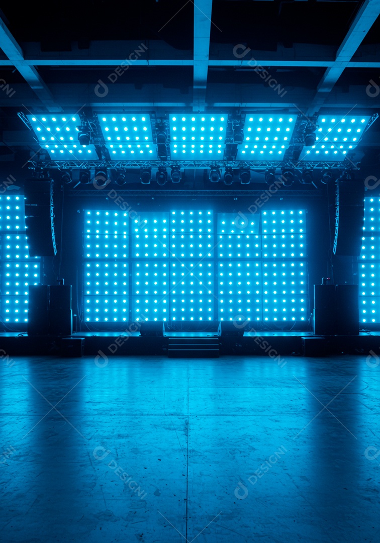 Cenário de festa palco iluminado