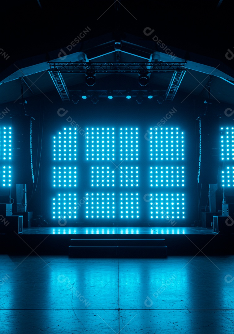 Cenário de festa palco iluminado
