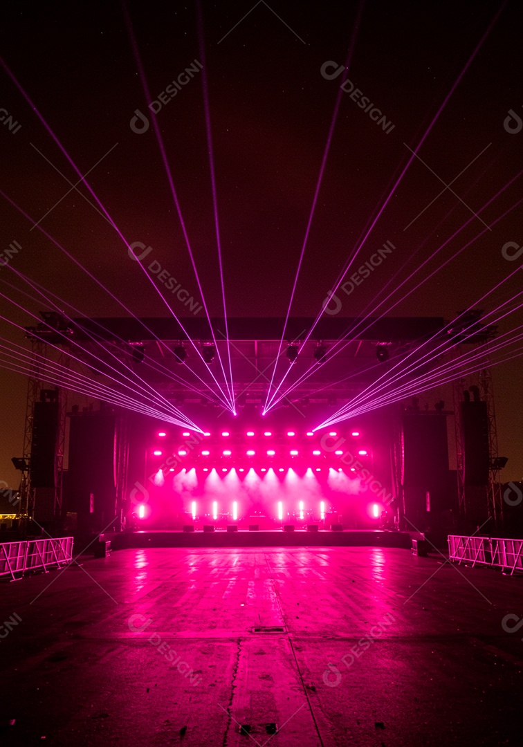 Cenário de festa palco iluminado