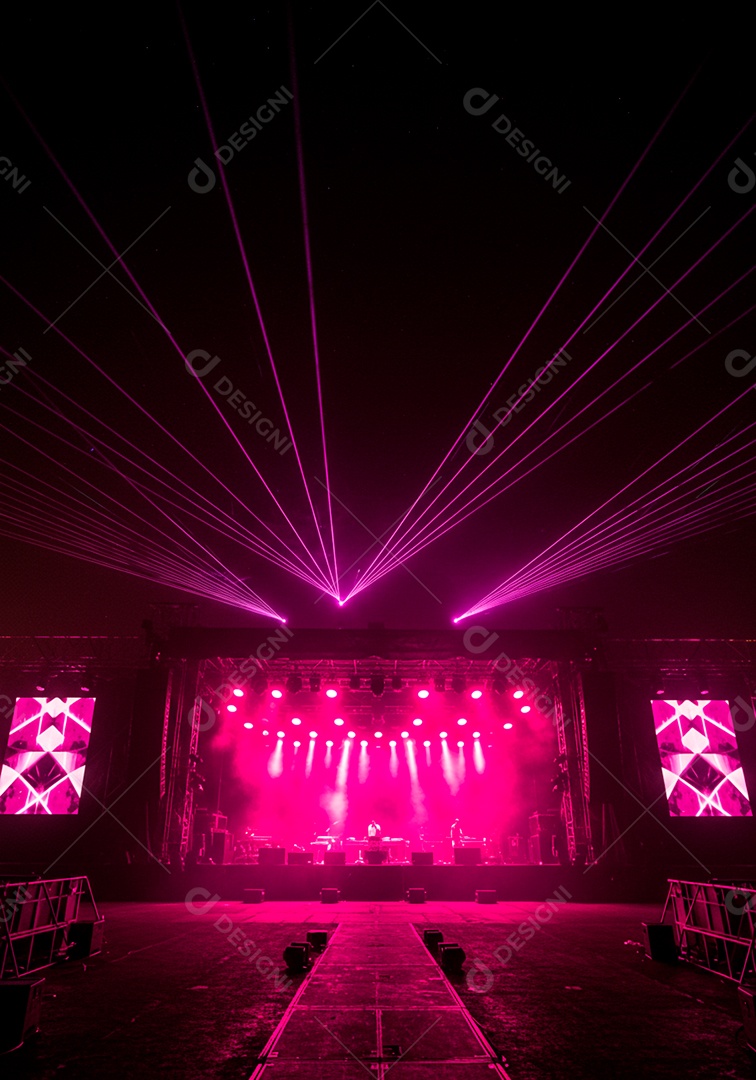 Cenário de festa palco iluminado