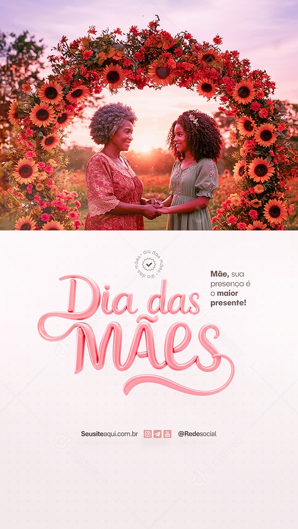 Story Feliz Dia das Mães 11 de Maio Social Media PSD Editável