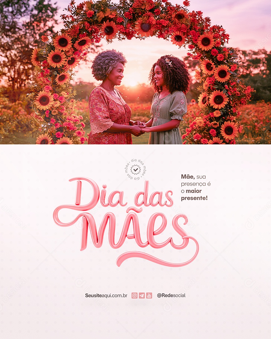 Feliz Dia das Mães 11 de Maio Social Media PSD Editável