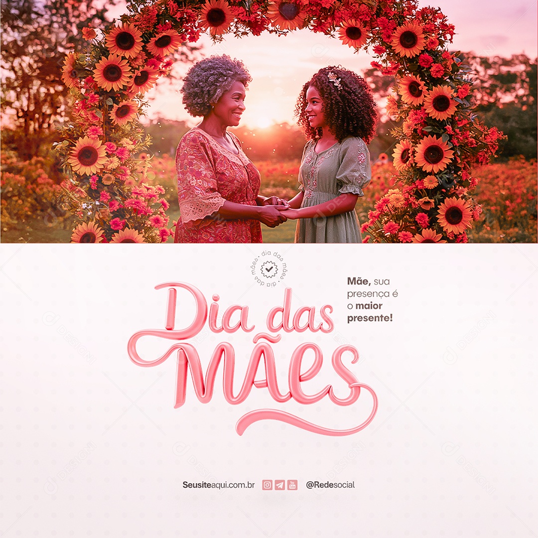 Feliz Dia das Mães 11 de Maio Social Media PSD Editável