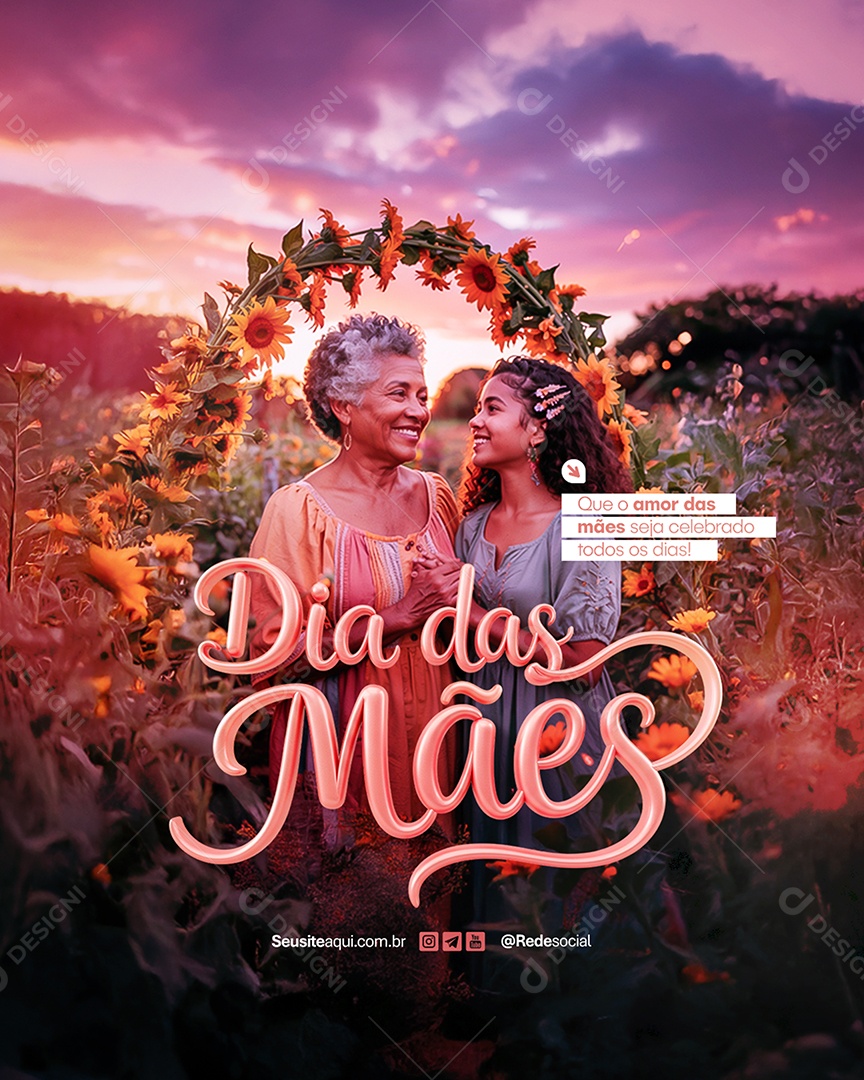 Feliz Dia das Mães 11 de Maio Social Media PSD Editável