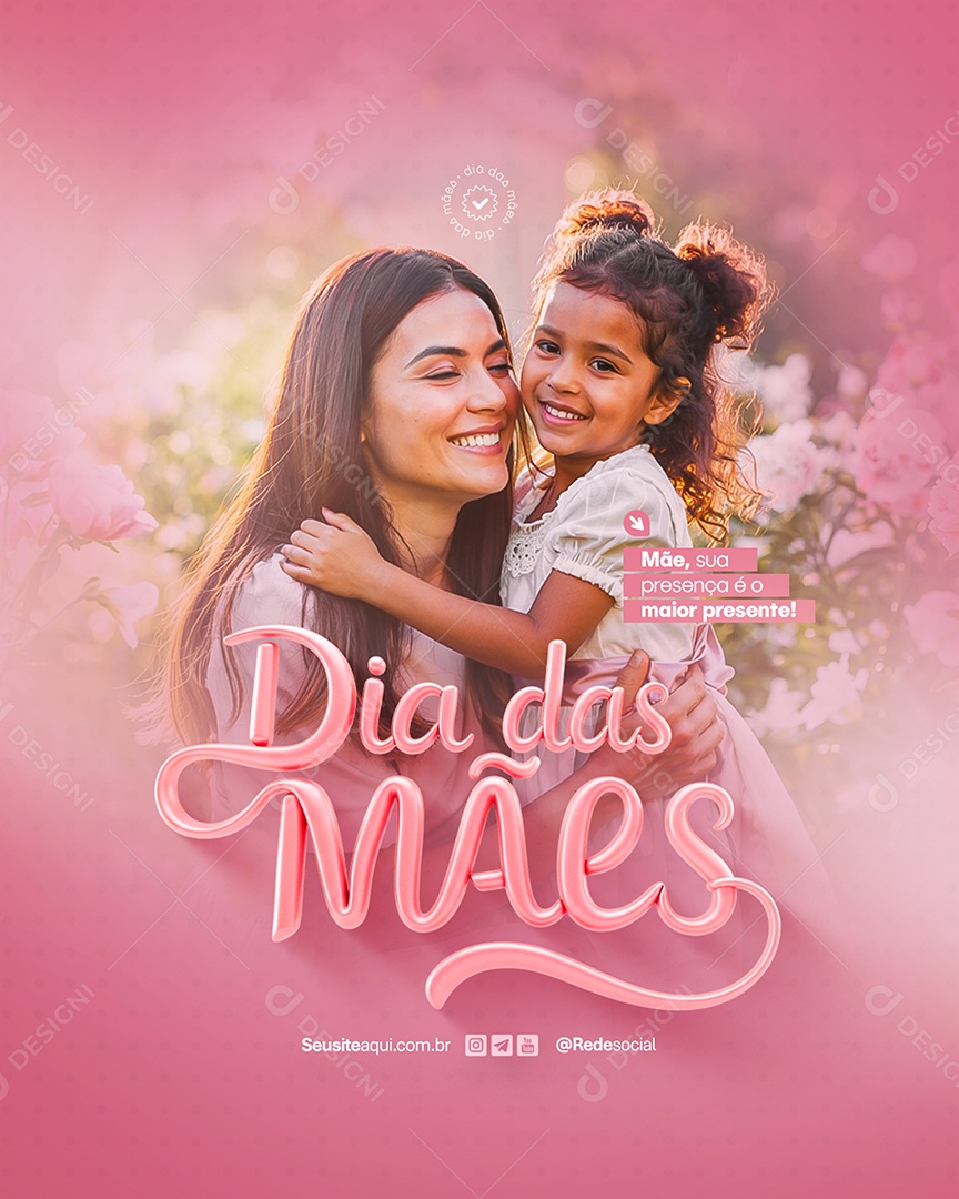 Feliz Dia das Mães 11 de Maio Social Media PSD Editável