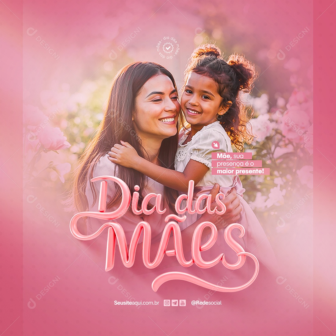 Feliz Dia das Mães 11 de Maio Social Media PSD Editável