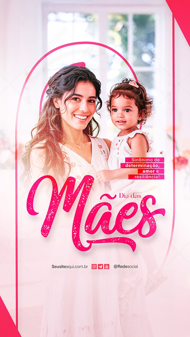 Story Feliz Dia das Mães 11 de Maio Social Media PSD Editável