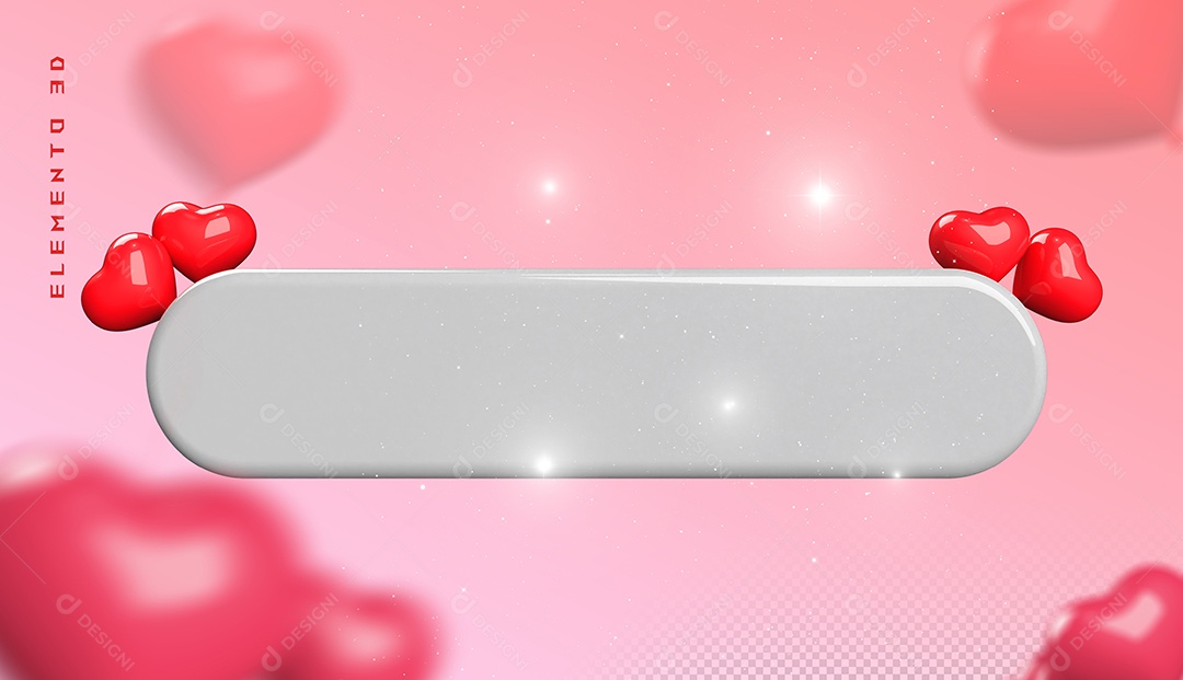 Elemento 3D Para Dia dos Namorados 12 de Junho Para Composição PSD