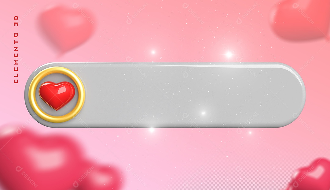 Elemento 3D Para Dia dos Namorados 12 de Junho Para Composição PSD