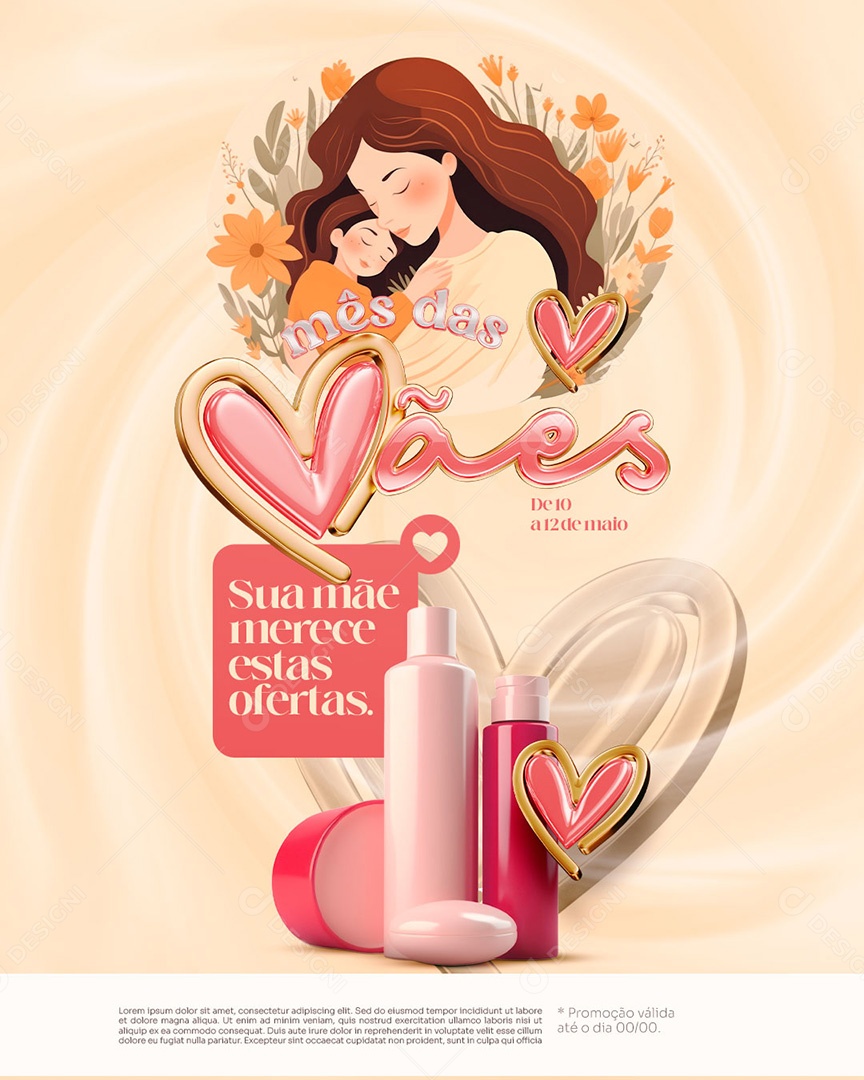 Banner Mês da Mães Promoções Social Media PSD Editável