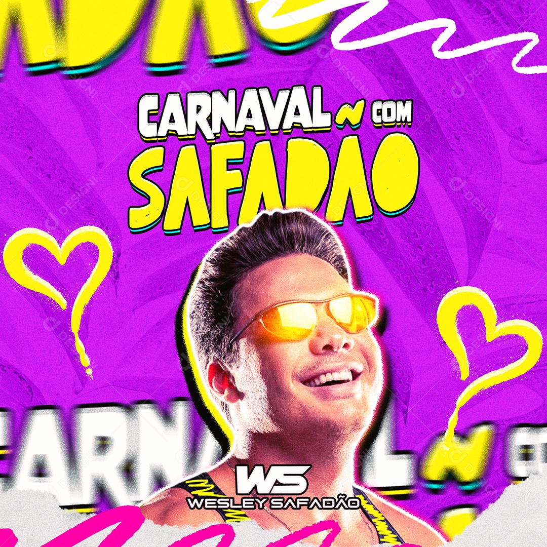 Flyer Carnaval Com Safadão Social Media PSD Editável