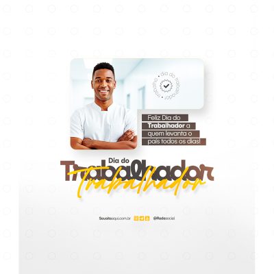 Dia Do Trabalhador 01 de Maio Social Media PSD Editável