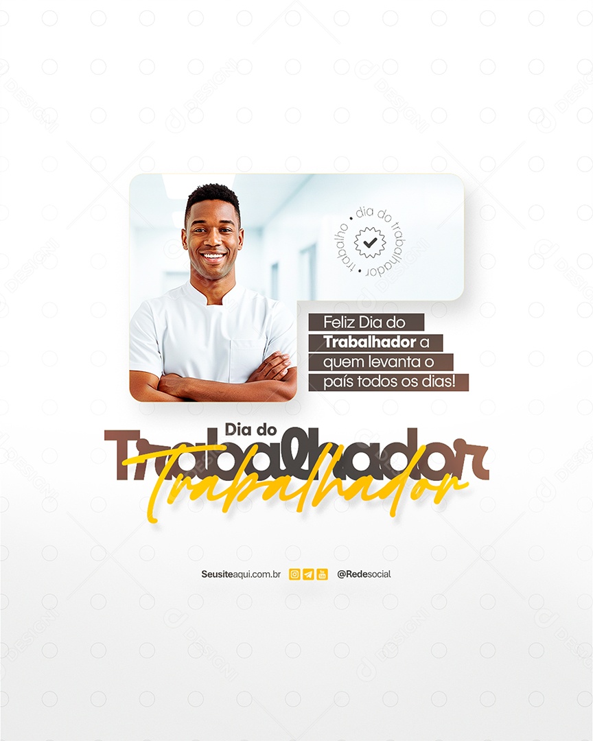 Dia Do Trabalhador 01 de Maio Social Media PSD Editável