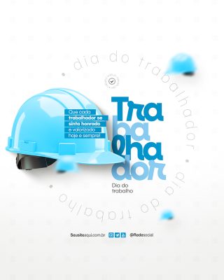 Dia Do Trabalhador 01 de Maio Social Media PSD Editável