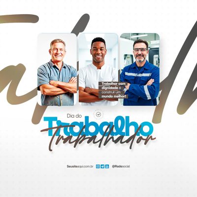 Dia Do Trabalhador 01 de Maio Social Media PSD Editável