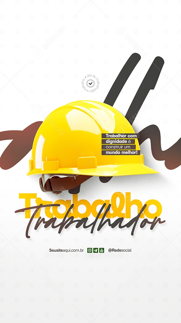 Story Dia Do Trabalhador 01 de Maio Social Media PSD Editável