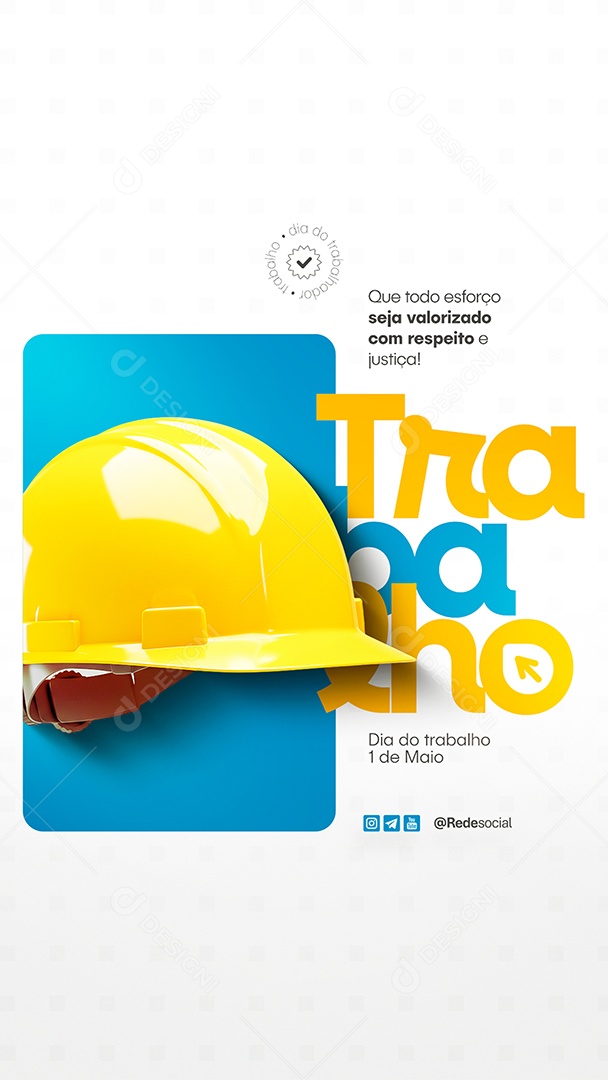 Story Dia Do Trabalhador 01 de Maio Social Media PSD Editável