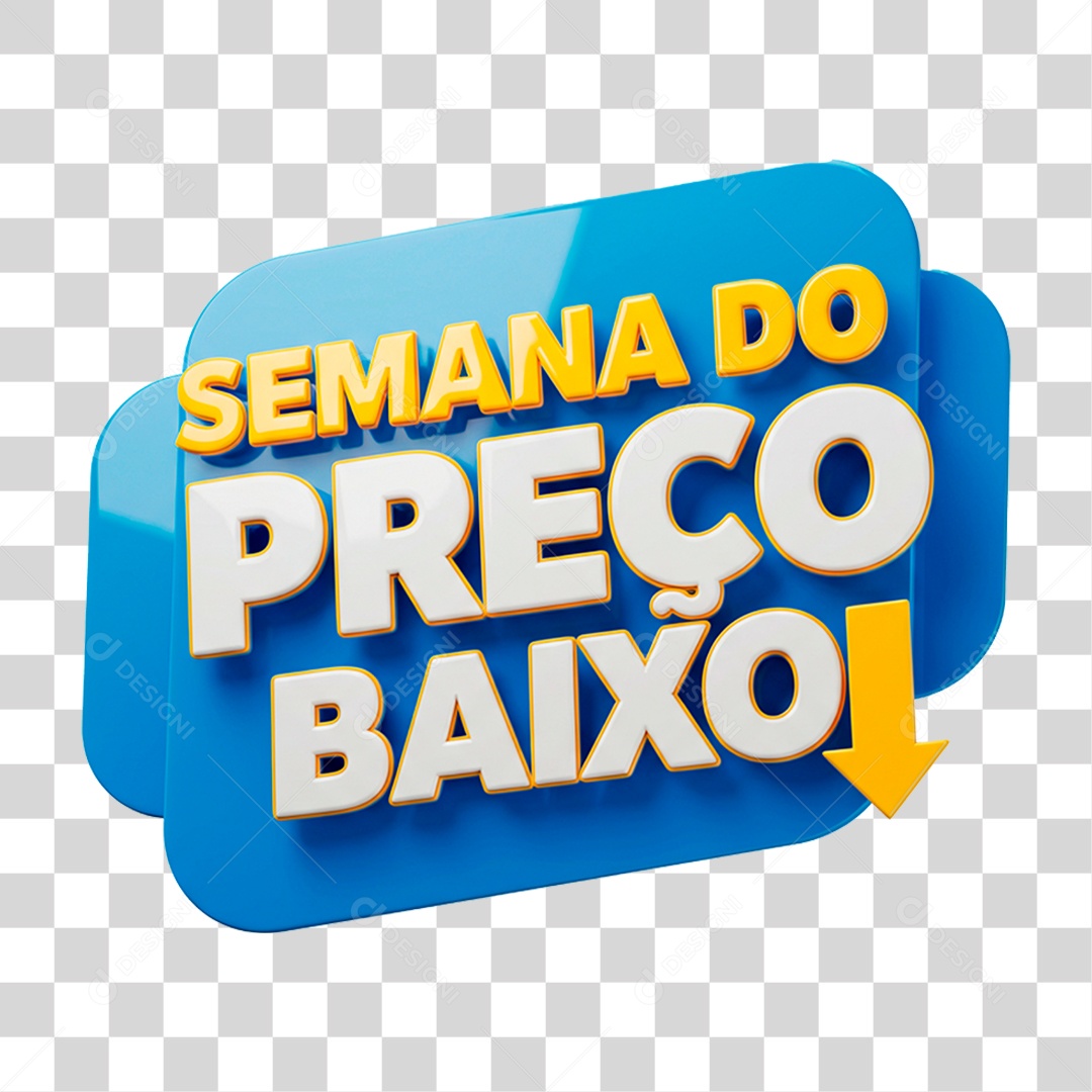 Selo 3D Semana do Preço Baixo PNG Transparente