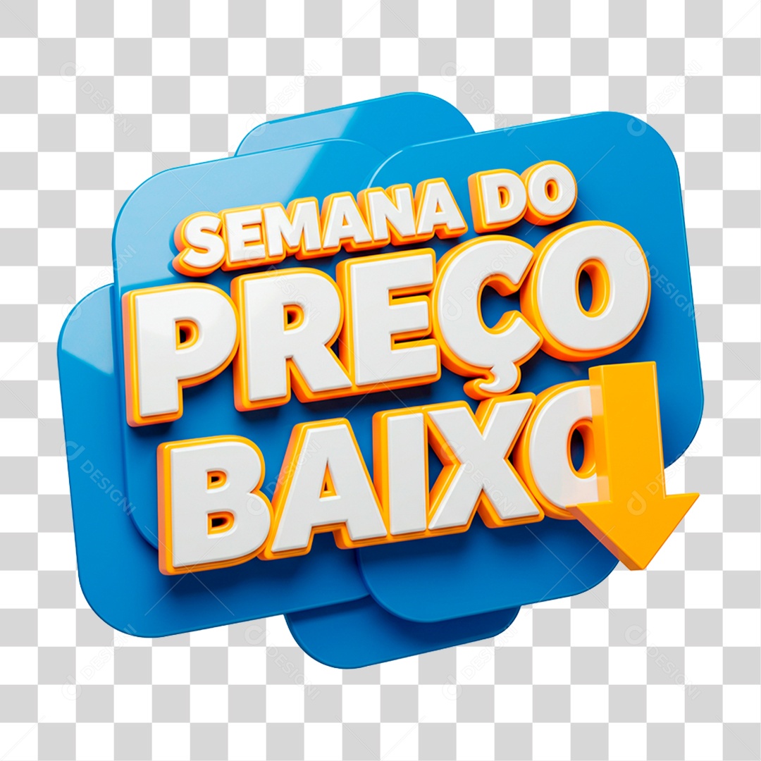 Selo 3D Semana do Preço Baixo PNG Transparente