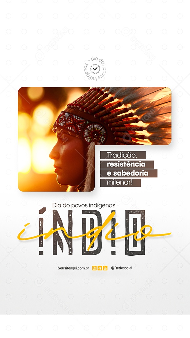 Story Dia do Índio 19 de Abril Social Media PSD Editável