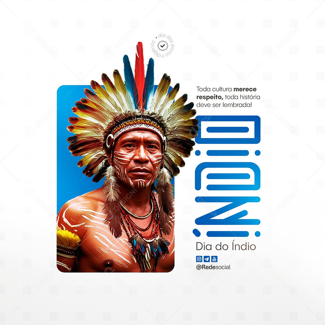 Dia do Índio 19 de Abril Social Media PSD Editável