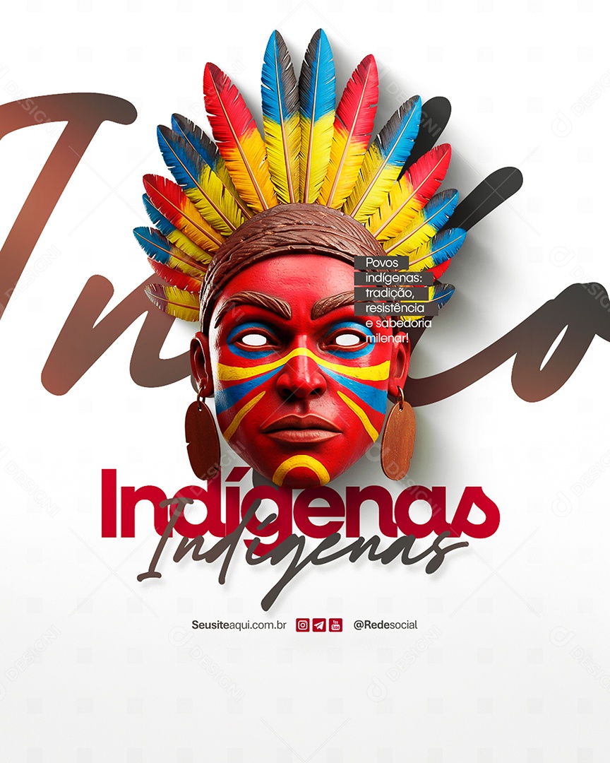 Dia dos Povos Indígenas 19 de Abril Social Media PSD Editável