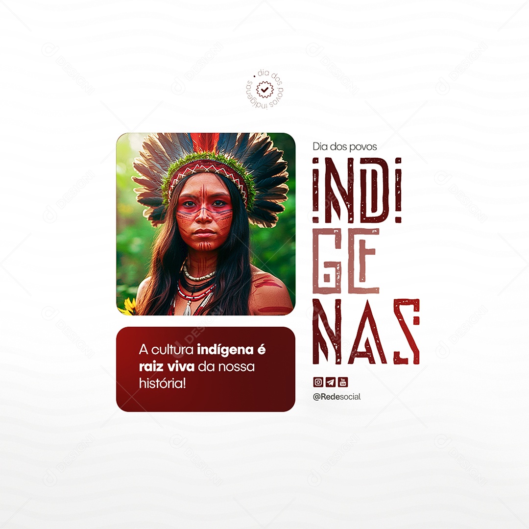 Dia dos Povos Indígenas 19 de Abril Social Media PSD Editável