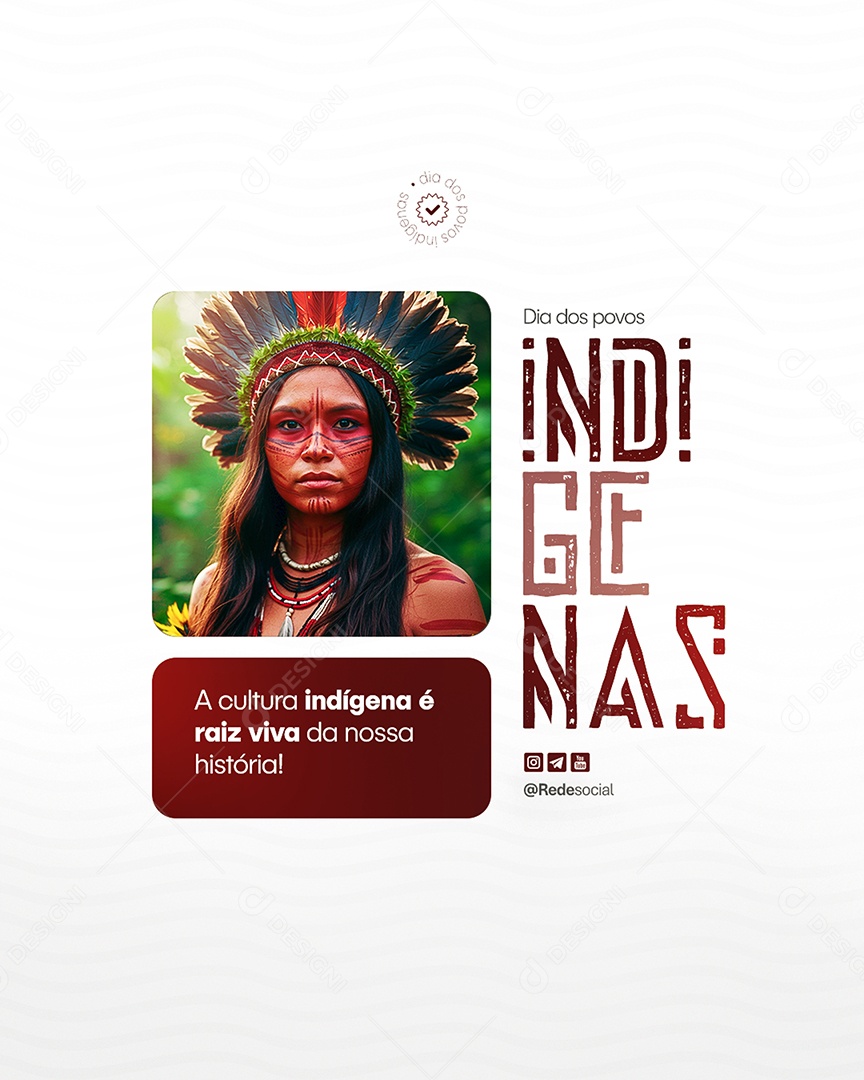 Dia dos Povos Indígenas 19 de Abril Social Media PSD Editável