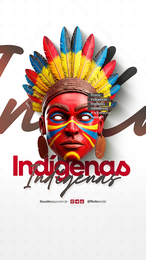 Story Dia dos Povos Indígenas 19 de Abril Social Media PSD Editável