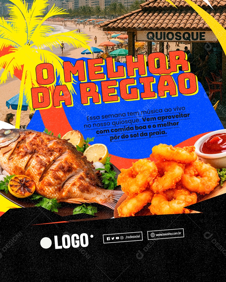 Quiosque O Melhor Da Região Social Media PSD Editável