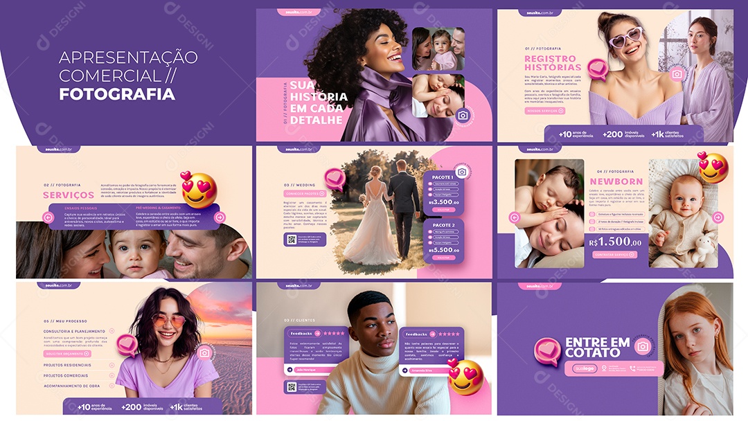 Apresentação Comercial Fotografia PSD Editável