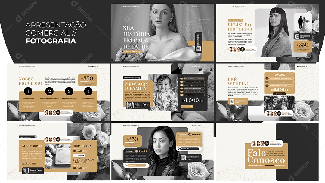 Apresentação Comercial Fotografia PSD Editável