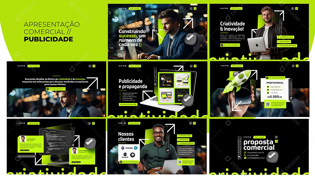 Apresentação Comercial Publicidade PSD Editável