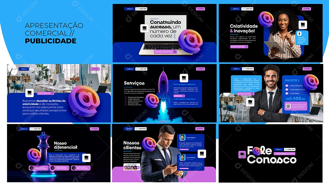 Apresentação Comercial Publicidade PSD Editável